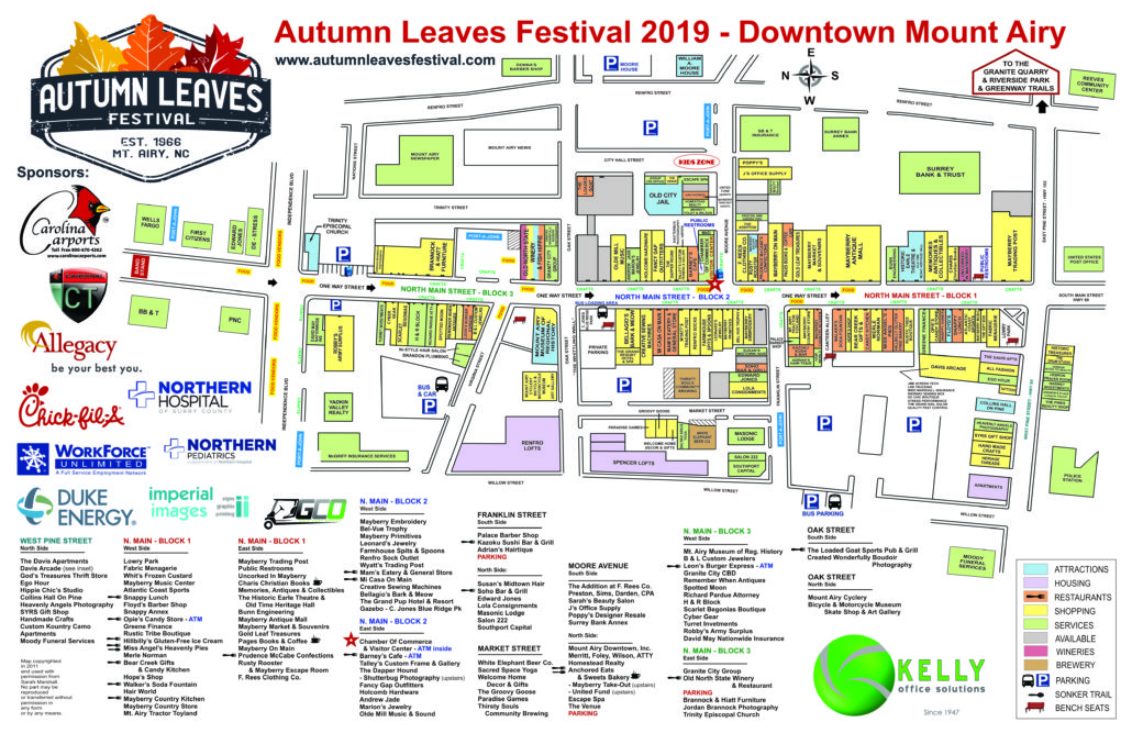 Maps & Directions Autumn Leaves Festival™ in Mount Airy, NC